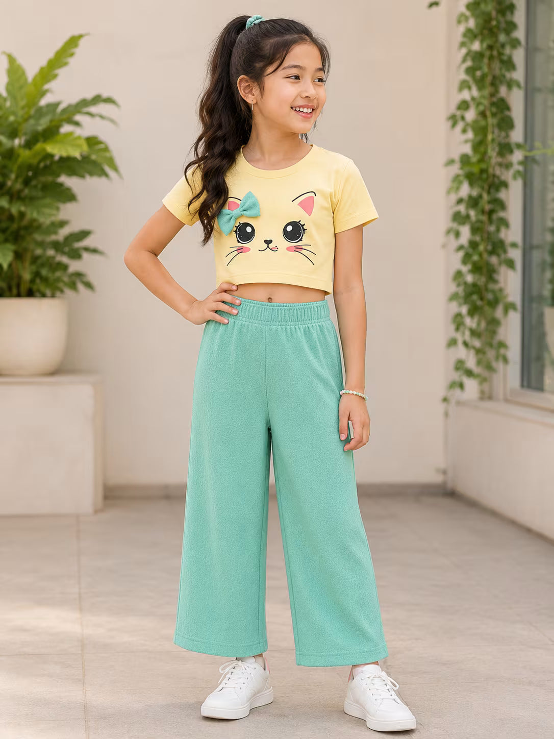 Mint Whiskers Crop Set