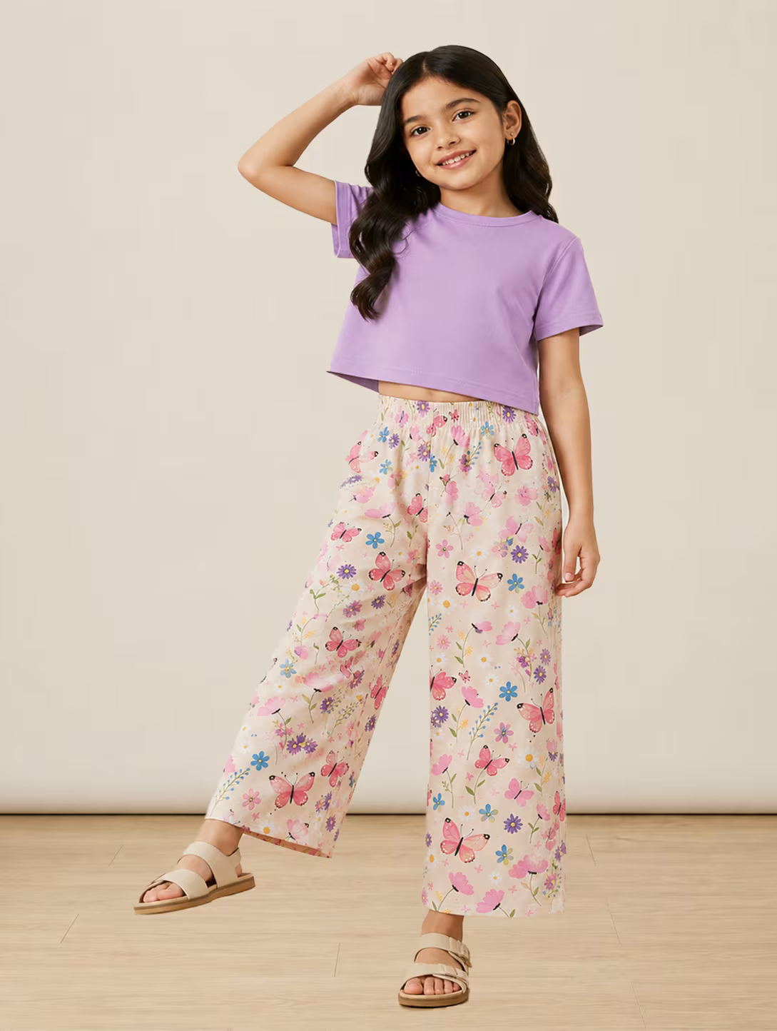 Butterfly Garden Crop Co-ord Set