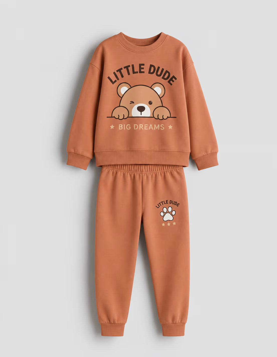Little Dude Bear Dreams Cotton Co-Ord Set