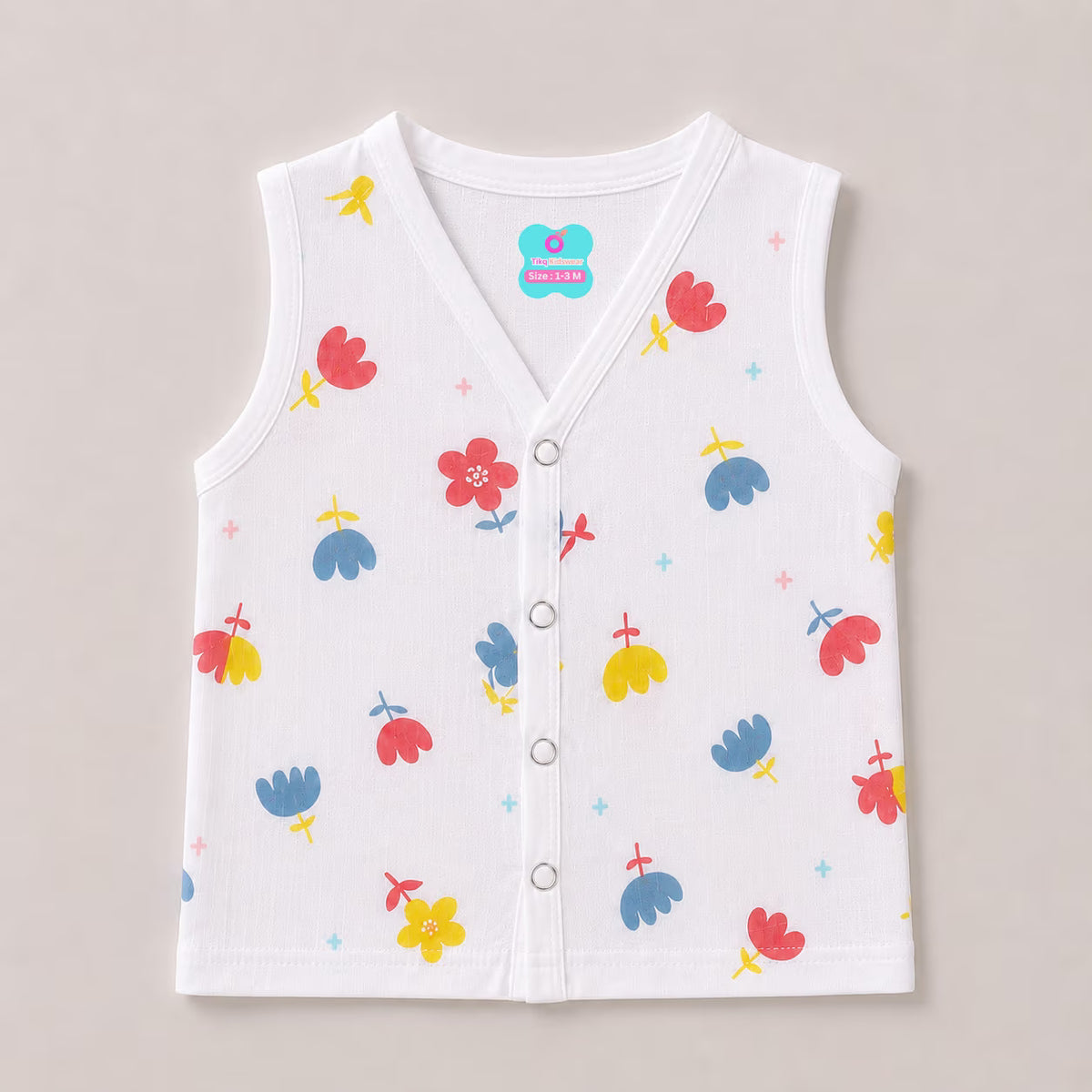 🌸 Newborn Colorful Flower Garden Baby Vest Jabla