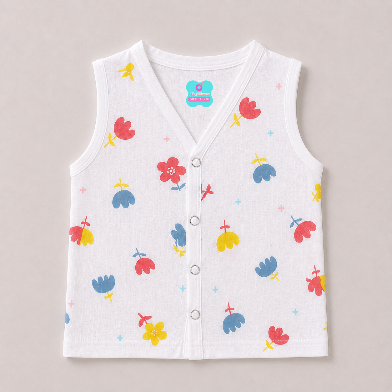 Baby Unisex Muslin Sleeveless Printed Jabla | Soft Breathable Cotton Muslin | Pack of 5