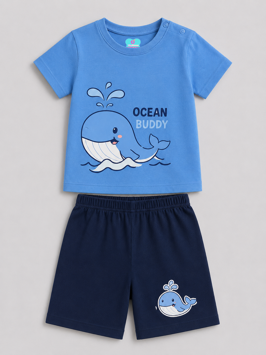 Ocean Buddy Whale T-Shirt & Shorts Co-ord Set