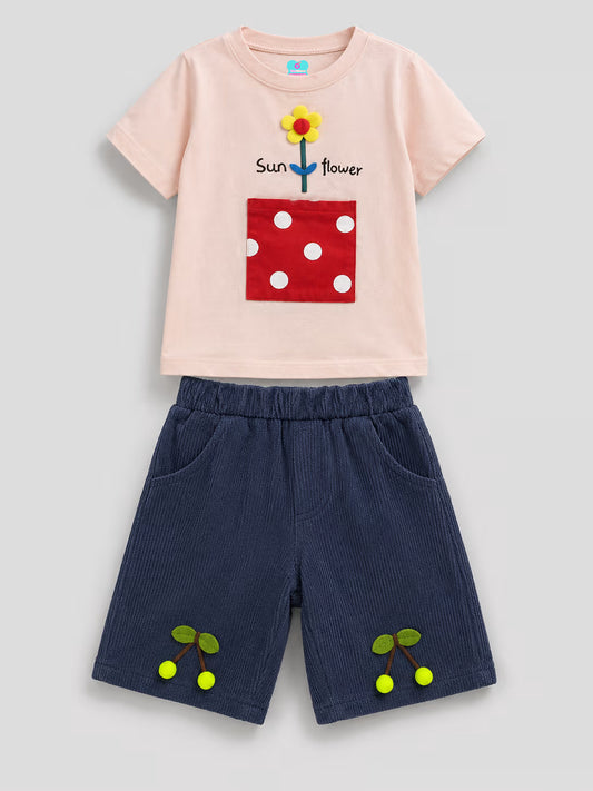 Peach Petals Playwear Set