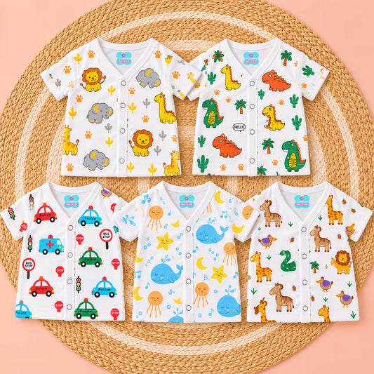 👶 Newborn Muslin Jabla Variety Combo – Pack of 5